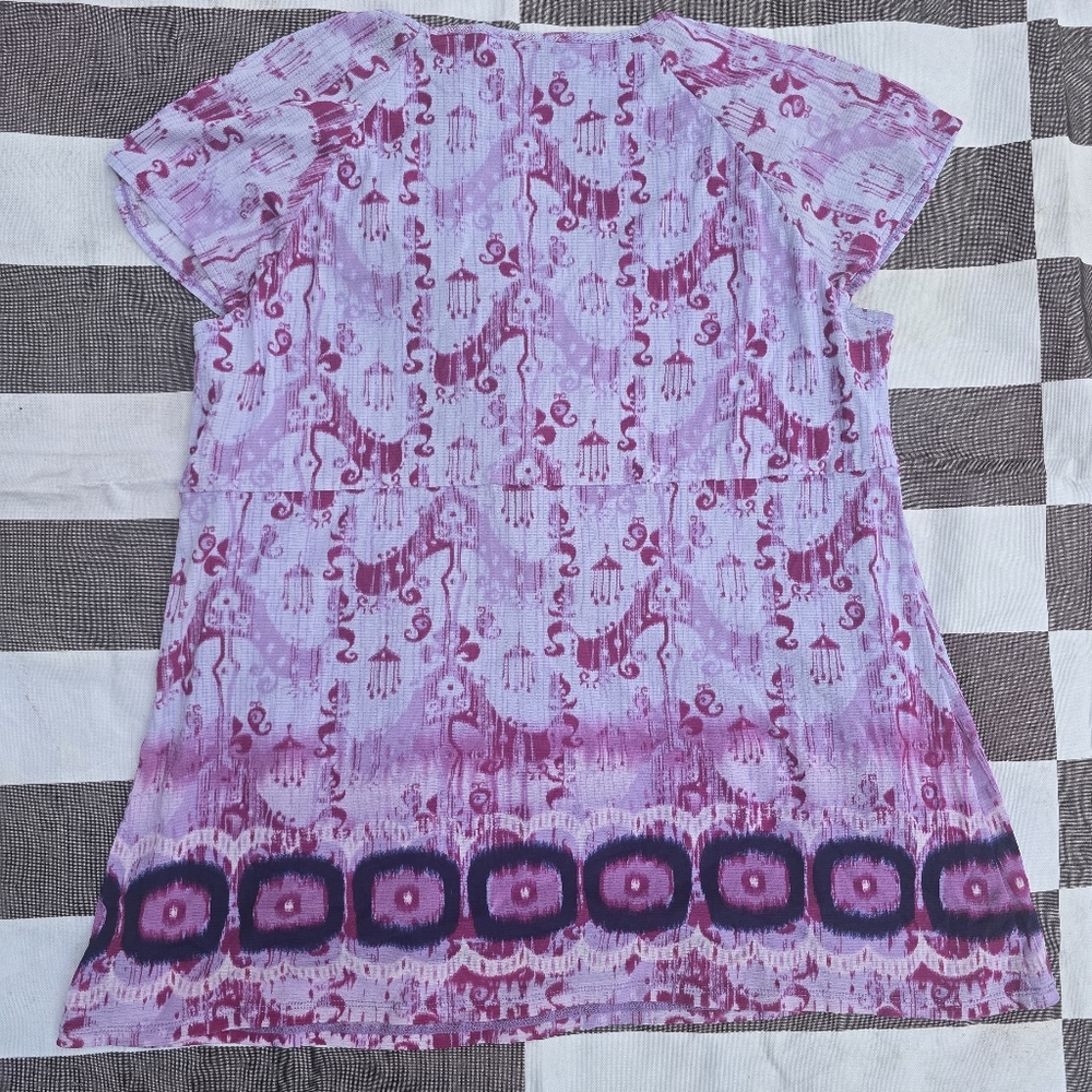 Axcess | Pink & Purple Patterned Blouse - Picture 2 of 4